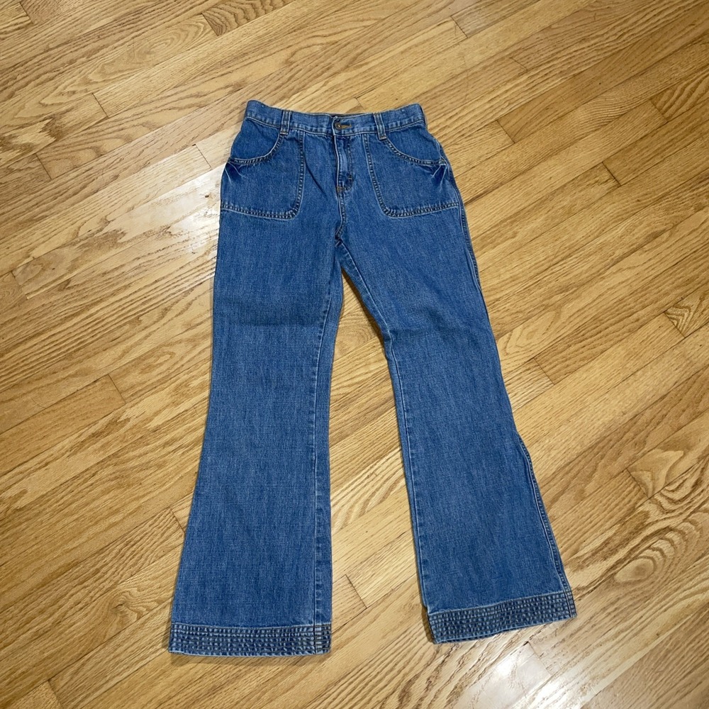 OshKosh Bgosh Girls‎ Blue Jeans Size 14 Boot Cut Medium Wash Adjustable Waist